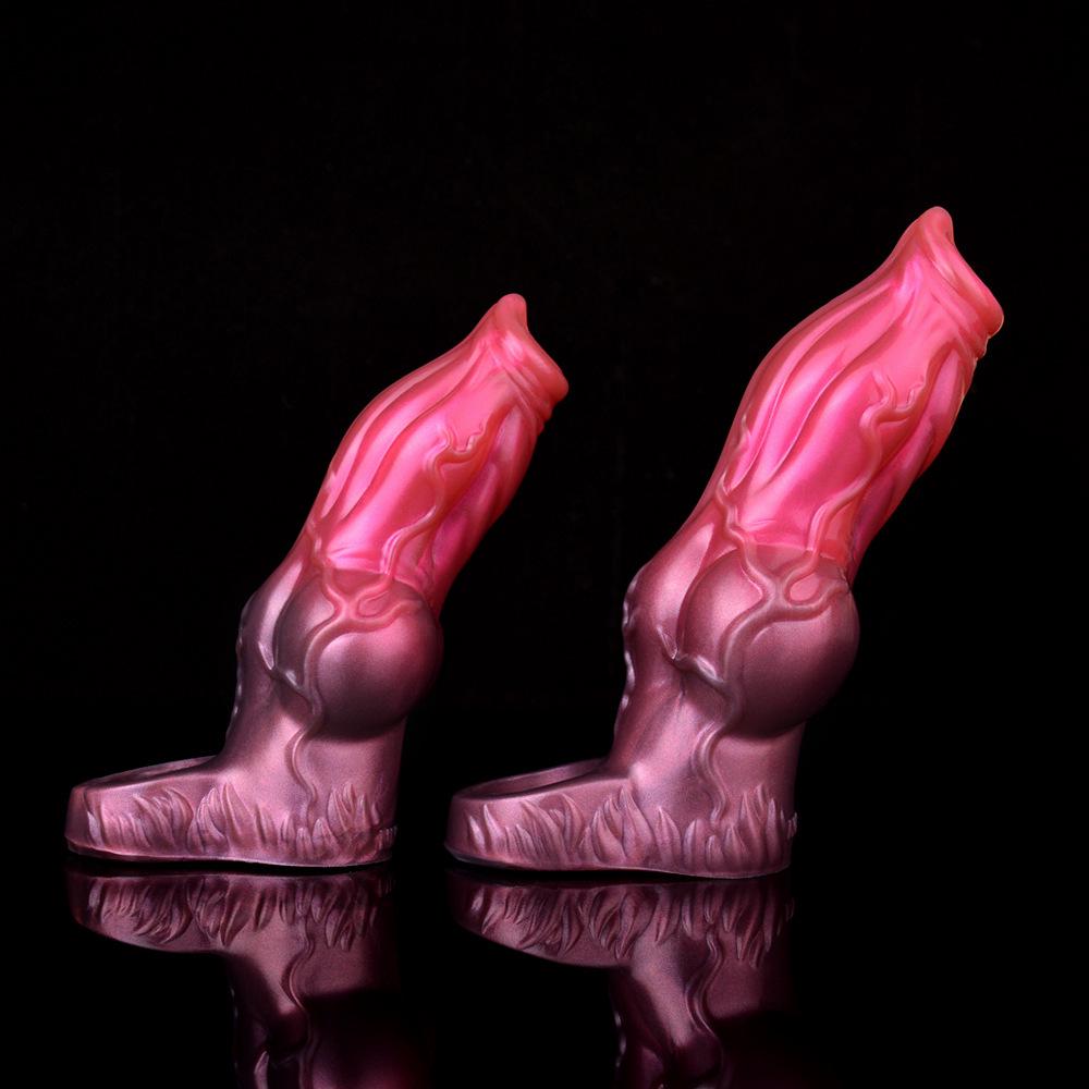 N-5214 Men's Thickened Silicone Wolf Tooth Sleeve - Enlarged Erotic Knot Design.