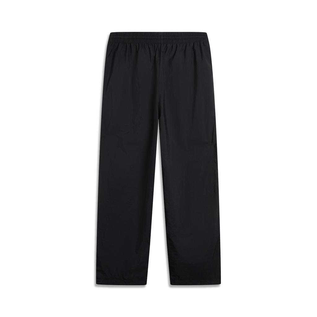 Li Ning Sports Lifestyle Series Mid-Rise Simple Comfortable Straight-Leg Color-Block Lace-Up Casual Pants Men bottoms AYKV737-1