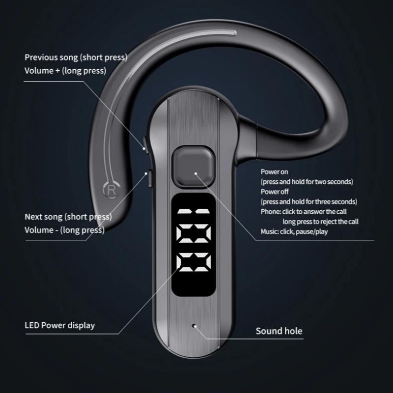 Sport Bluetooth 5.2 Headphones Bone Conduction Wireless Headset Running Noise Reduction with Mic