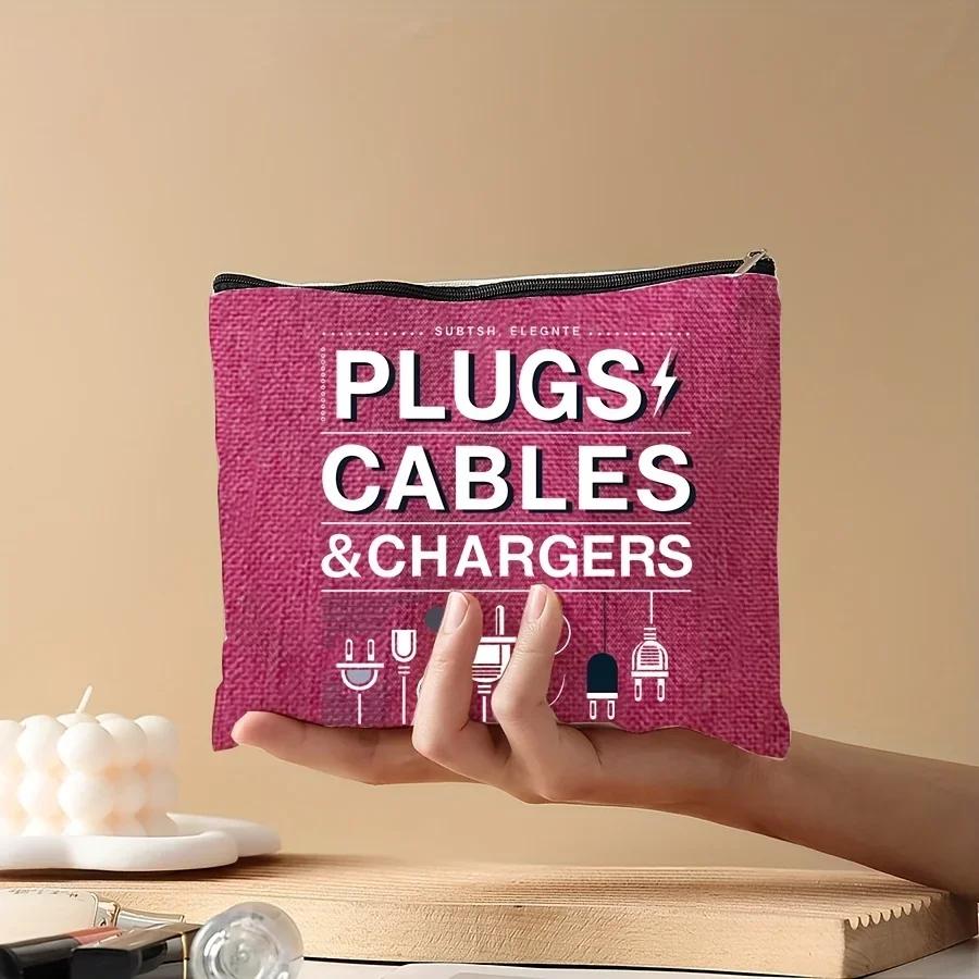 Charger Organizer Bag Travel Makeup Cosmetic Bags for Women Cable Storage Bag for Electronics Small Christmas Birthday Gifts