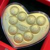 Golden Heart Cake Souvenir: Love Gift for Wedding, Qixi Festival, or Girlfriend