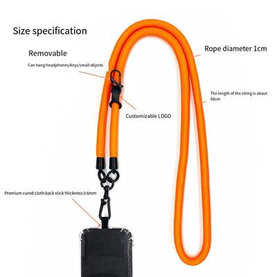 120cm Phone Lanyard Adjustable Outdoor Universal Case Crossbody Shoulder Card Neck Cord Clip Hang Anti-lost Wrist Strap