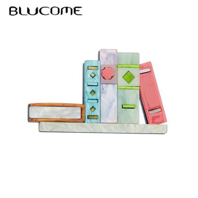 Bücher- und Regalbrosche für Damen, Acrylmaterial, kreativ, lustig, süß, niedlich, handgefertigt, neue Trends, Geburtstagsaccessoires