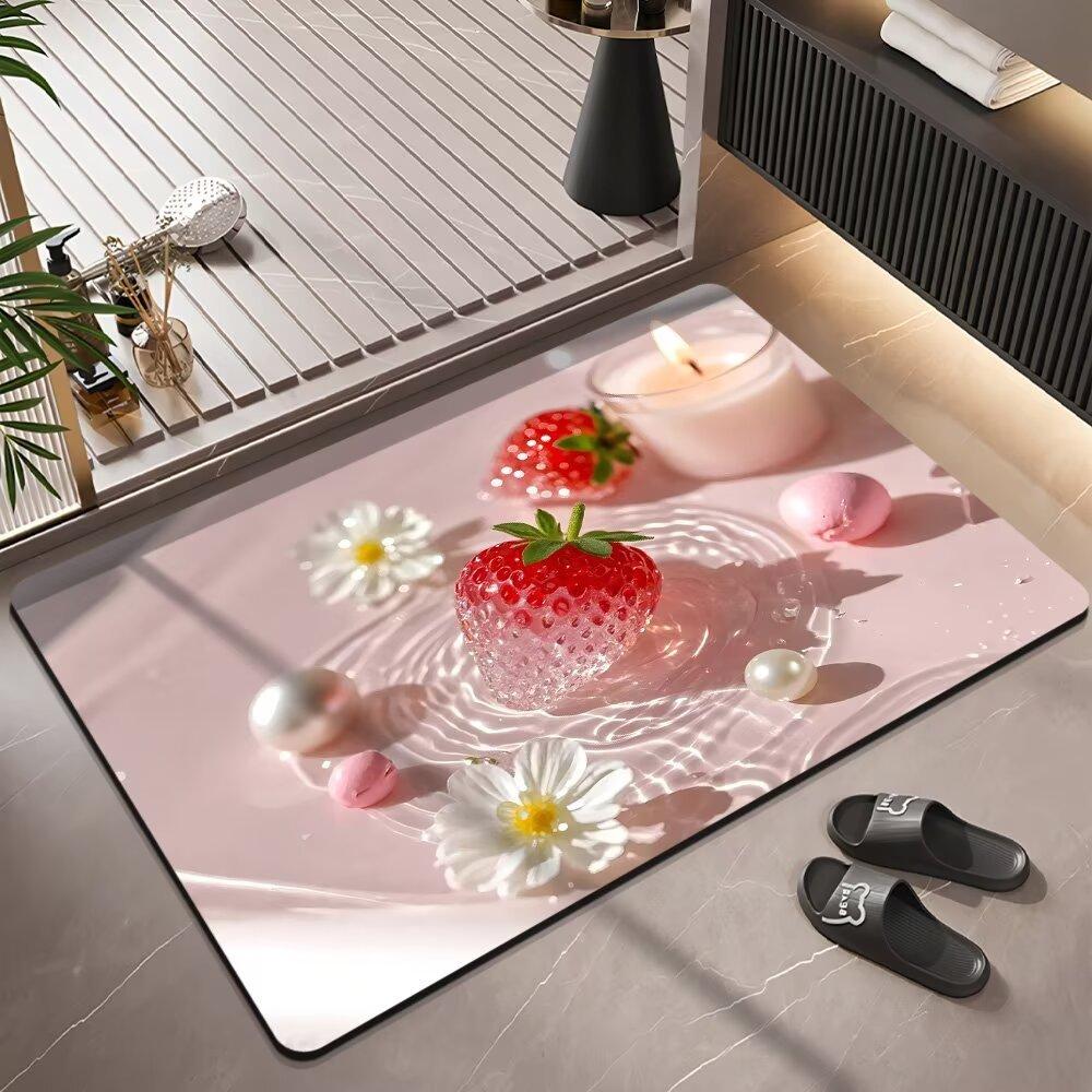 3D Expansion Wind Three-dimensional Diatom Mud Bathroom Floor Mat Absorbent Toilet Door Mat Home Non-slip Foot Mat