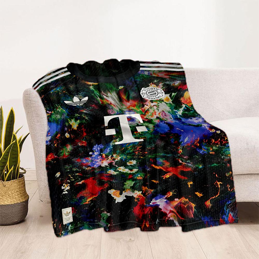 Bayern Munich Blanket Warmthful Decor Great for Bed Seaside Bedding Four Seasons Multipurpose Modern Style Gift for Travel Home Birthdays