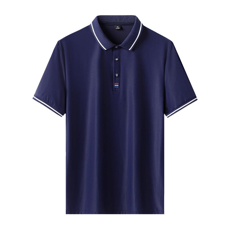 Plus Size 8xl 7xl pánské polokošile léto ledové hedvábné tričko s krátkým rukávem prodyšné chladivé rychleschnoucí nylonová polokošile golfová trička pánské