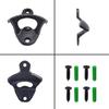 2PCS Wall Mounted Beer Opener Cast Iron Black Bottle Cap Opener Beer Bottle Opener Stationary Open Here Bar Accessories for Hub