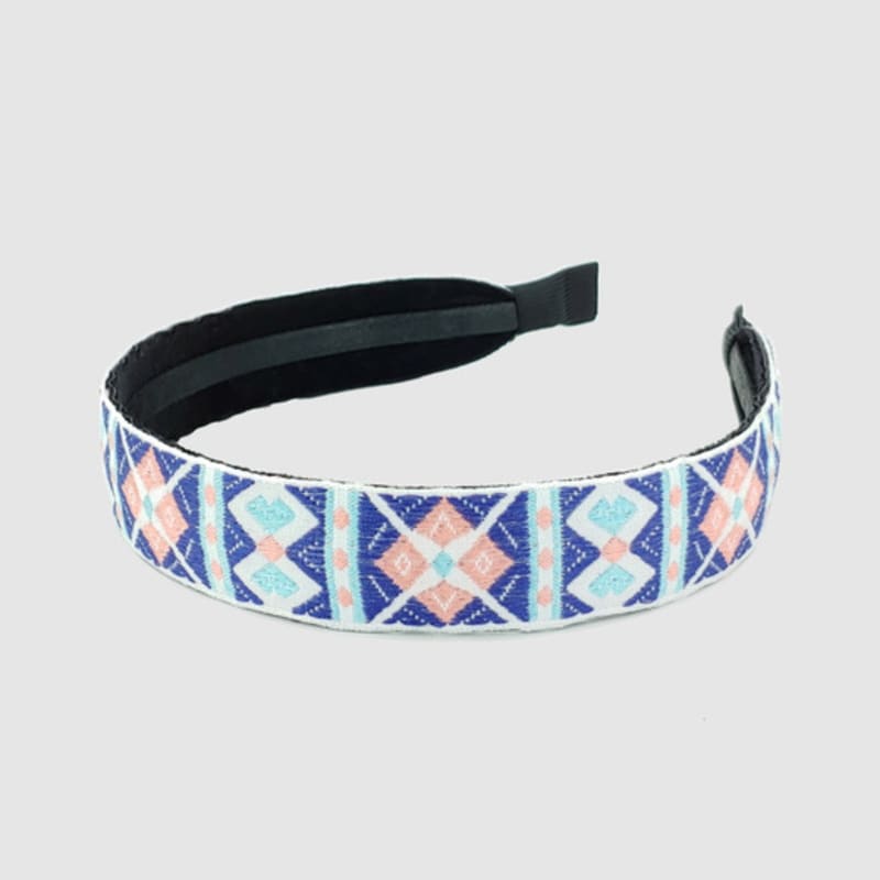 LALA African Pattern Hairband-L/BLUE