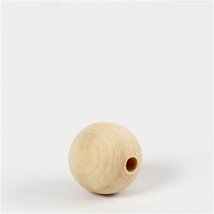 Wooden Beads - Ref 57061 - Untreated - Large Hole - Mixed