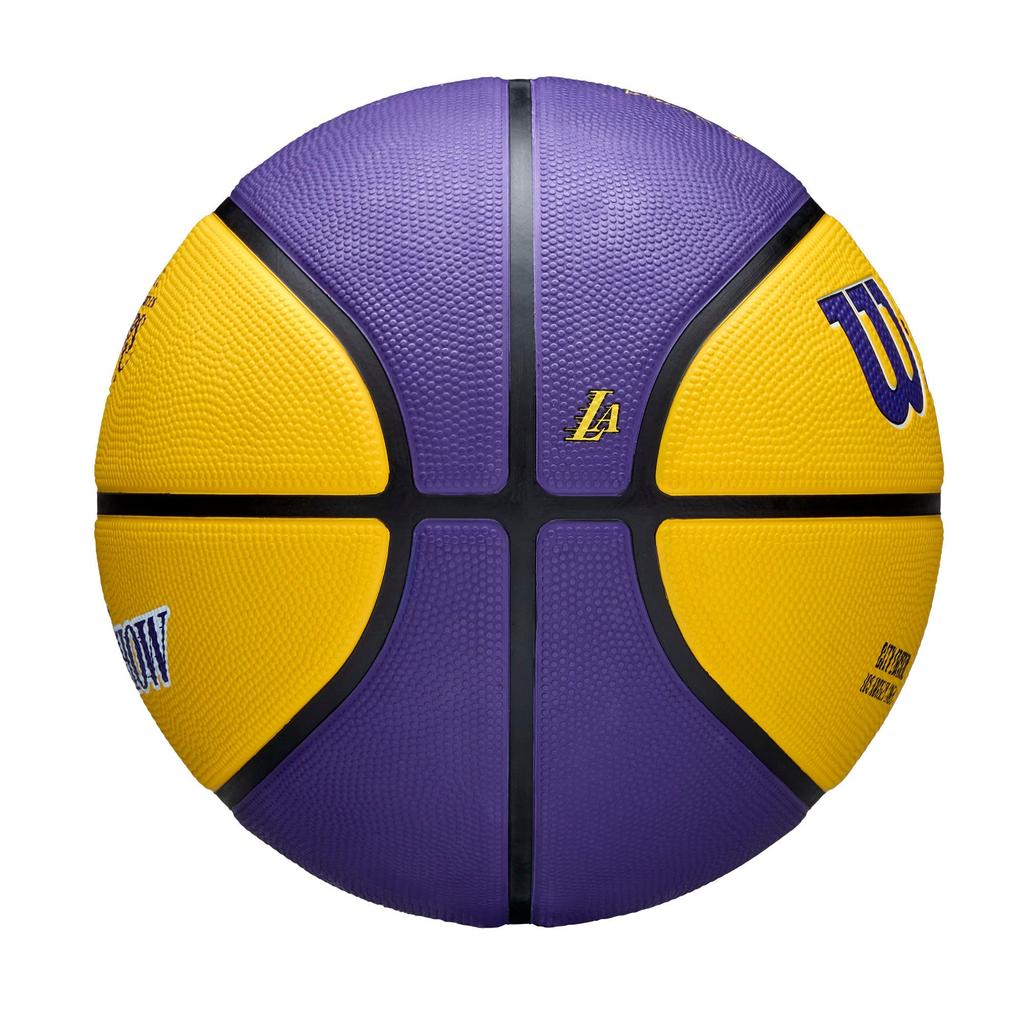 Wilson NBA TEAM City Edition Lakers Basketball (WZ4033914XB7), Outdoor Size: No. 7 (Approx. 24.5cm Diameter), Lakers