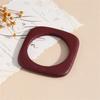 Fashion Fun Women Personality Elegant Natural Wood Square DIY Bracelet Jewelry Layering Ladies Vintage Geometric Layering Bangle