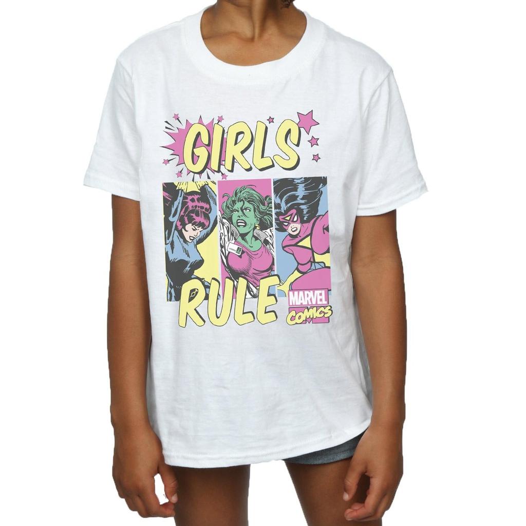 Marvel Comics T-Shirt „Rule“ aus Baumwolle für Mädchen