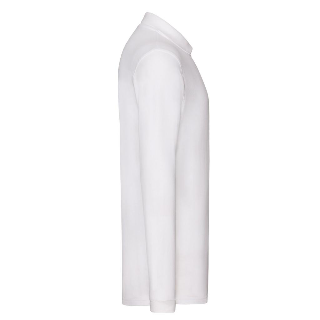 Fruit Of The Loom Mens Premium Plain Long-Sleeved Polo Shirt