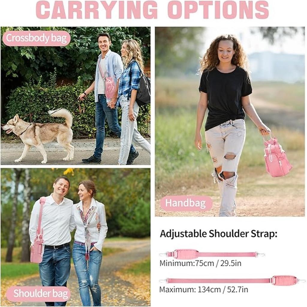 Flaschenhalter mit Gurt – Isolierte Umhängetasche für 40oz Tumbler, Wasserflaschentasche mit Handytasche & Zubehör