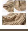 Women's Woolen Beanie: Warm, Knitted, and Versatile for Autumn/Winter - Perfect for Large Head Circumference and a Flattering Small Face Look.