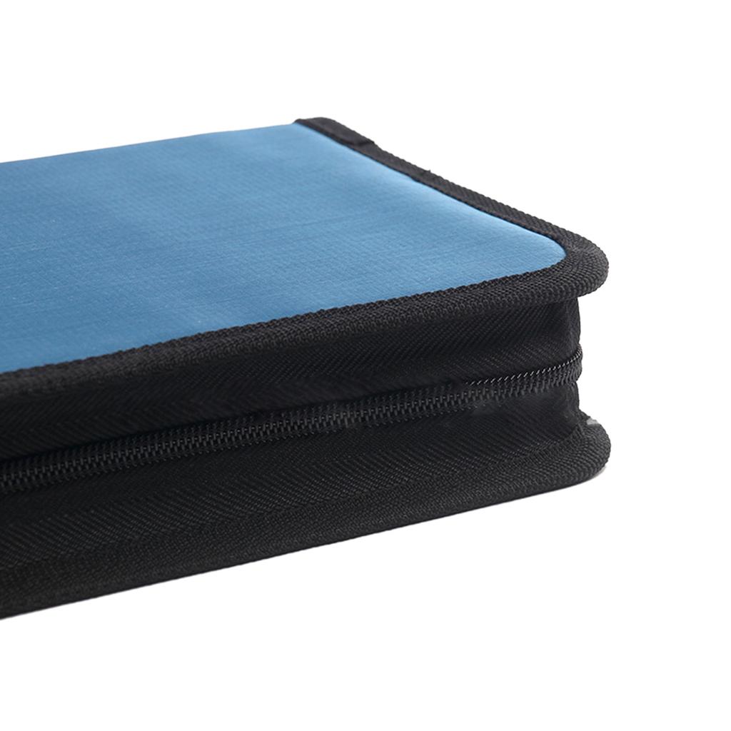 Tragbare CD-DVD-Hülle - 80 Fächer Mercerisierter Stoff CD-Aufbewahrungstasche Halter mit Reißverschluss für Zuhause Auto CD-DVD-Box Taschen