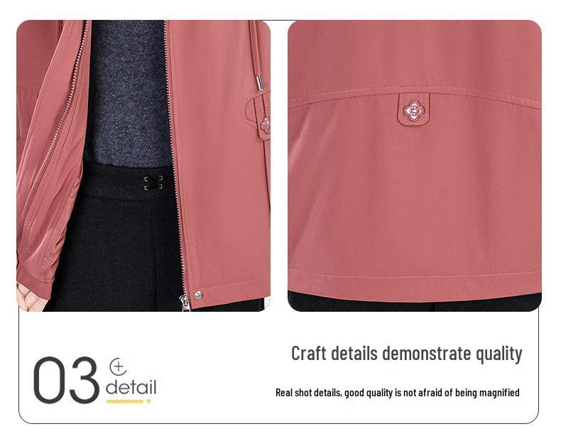 Spring Windbreaker: Stylish 2026 Loose Fit Jacket for Young, Middle-Aged, and Elderly Women