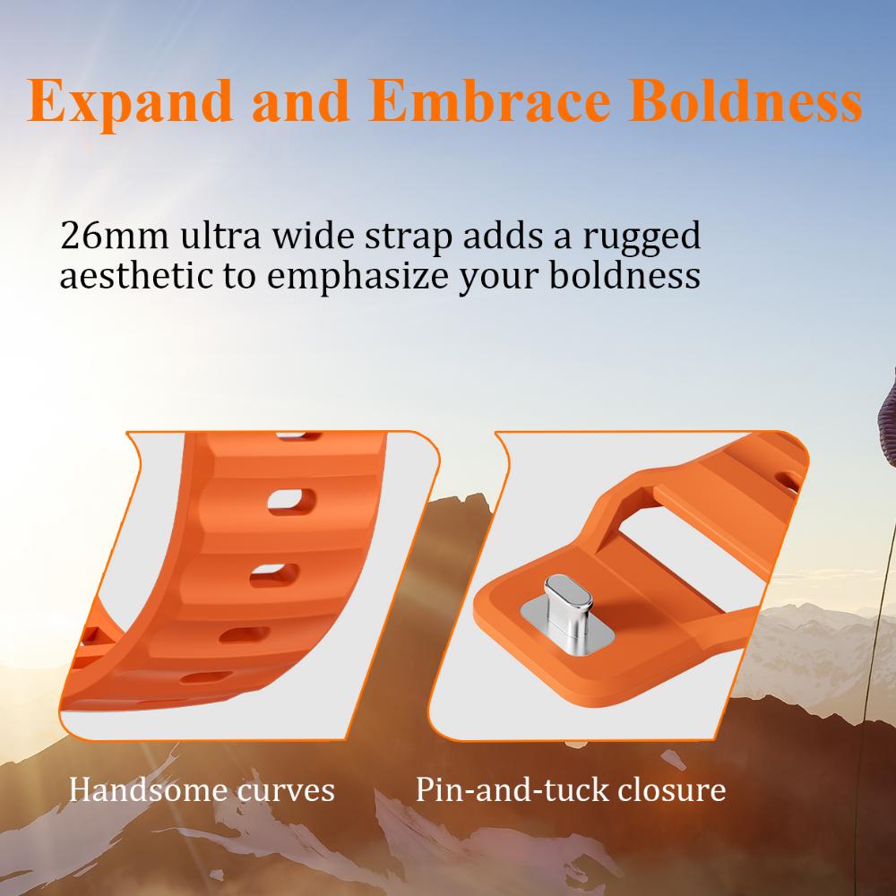 Sport Silikonband für Apple Watch Ultra 2 Strap 49mm 45mm 44mm 42mm Correa Smartwatch Armband iWatch Serie 9 8 7 6 5 SE