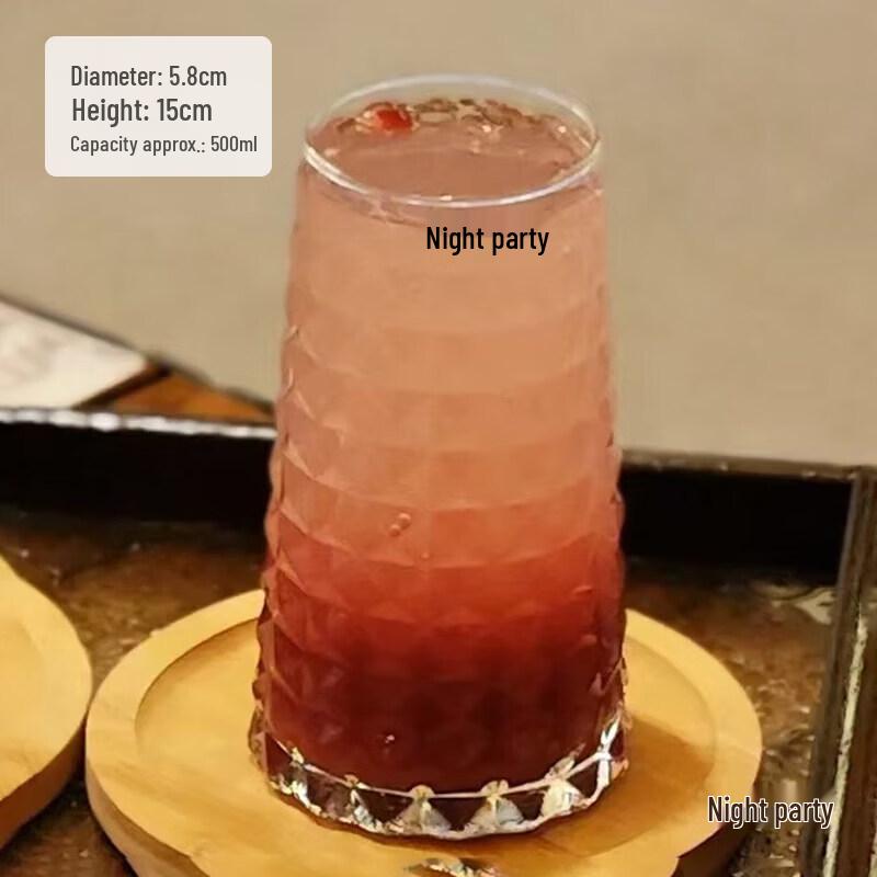 Trendy Irregular Crystal Glass Beverage Cup