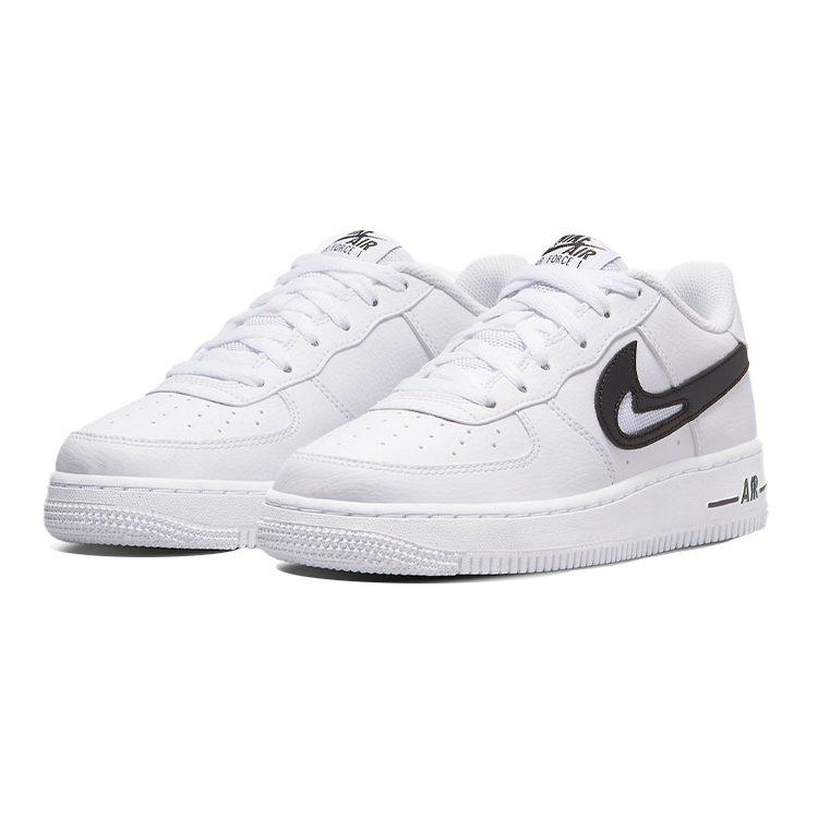 Nike Air Force 1 Low Swoosh Calado Blanco Negro GS DR7889-100