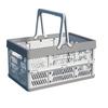 Plastic Collapsible PP Crates with Handles Handle Crate Stackable Picnic Basket for Kitchen Living Room and Desktop Organization