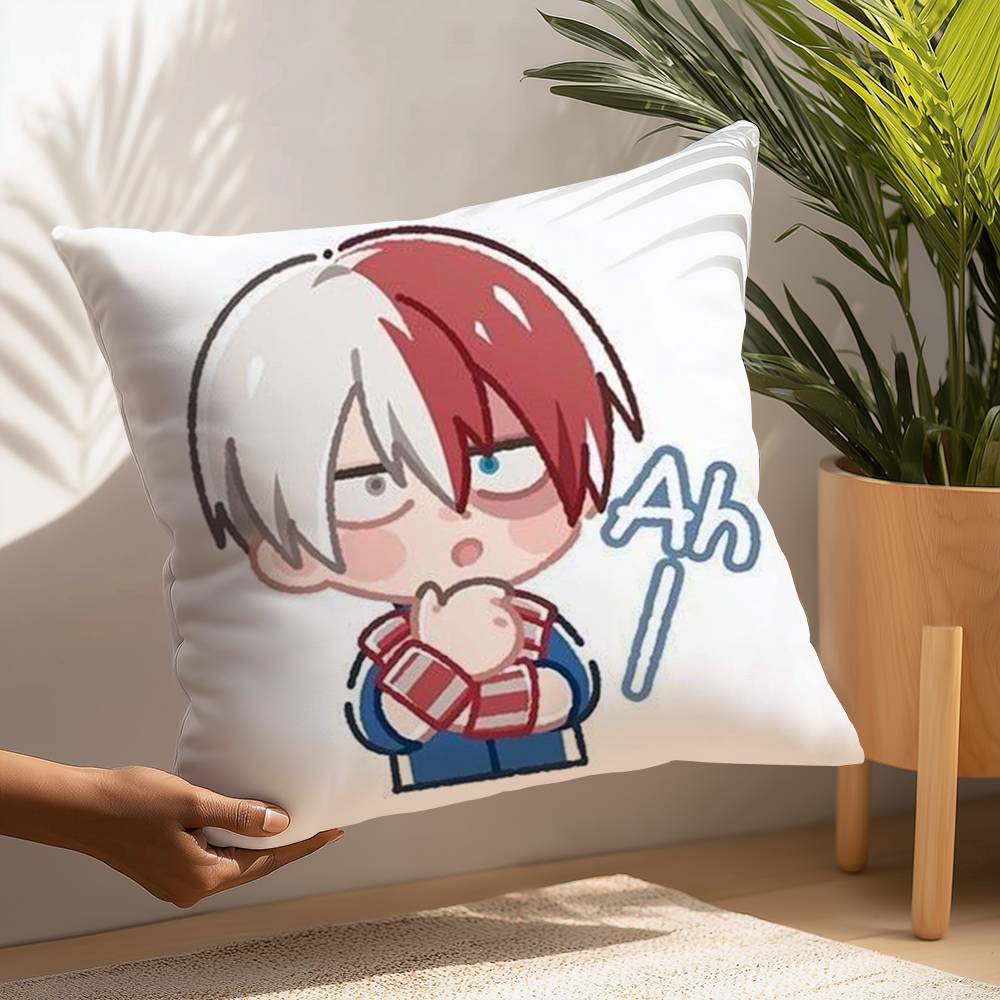 Kawaii Shoto Todoroki Chibi Pillow Case Plush Fabric Soft  Pillowcase Double Sided Print Cushion Cover Household Gifts