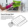 Kitchen Faucet Storage Rack Faucet Sponge Holder Hanging Drain Rack with Towel Shelf for Kitchen Sink