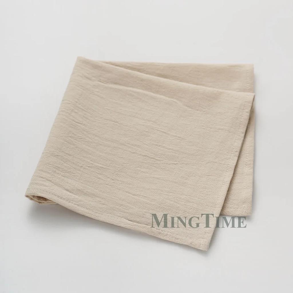 12 Pack 40x40cm Washed Cotton Napkins Soft Plain Table Linens Wedding Christmas Decor Reusable Placemats Party Dining