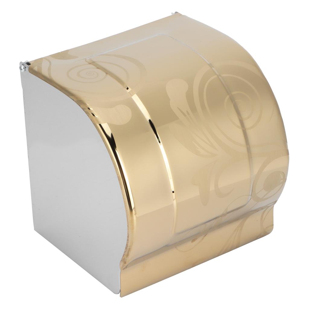 Toilet Paper Holder Golden Stainless Steel Waterproof Bathroom Roll Paper Rack for Bathroom
