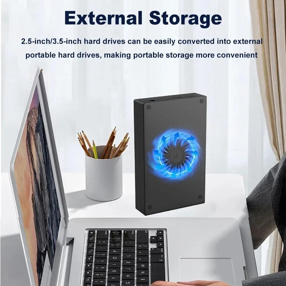 3.5'' HDD Case SATA To USB 3.0 Adapter External Hard Drive Enclosure for 2.5" 3.5" SSD Disk 450Mb/s 22TB HDD Case for PC Laptop