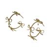 Metal Empty Bow Stud Earrings Female Niche Design Sense Simple And Elegant High-End Fashion Versatile Earrings
