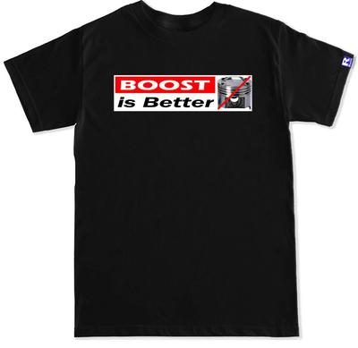 BOOST IS BETTER JDM B16 K20 B18 TURBO KIT B16 Type R Pistons Camgears T SHIRT
