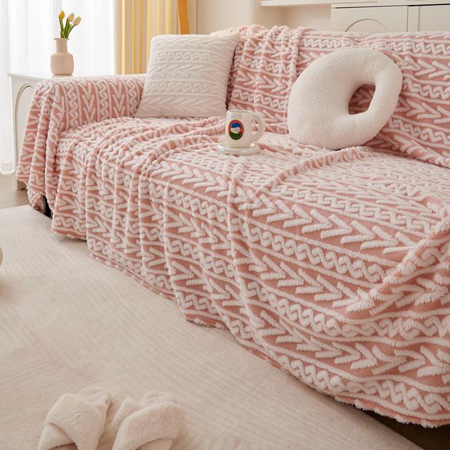 Moderne Jacquard Samt Sofa Überwurfdecke 5-Sitzer Fleece Warm Sofa Handtuch Decke Sessel Couch Überzug Für Kinder Haustiere Katzen