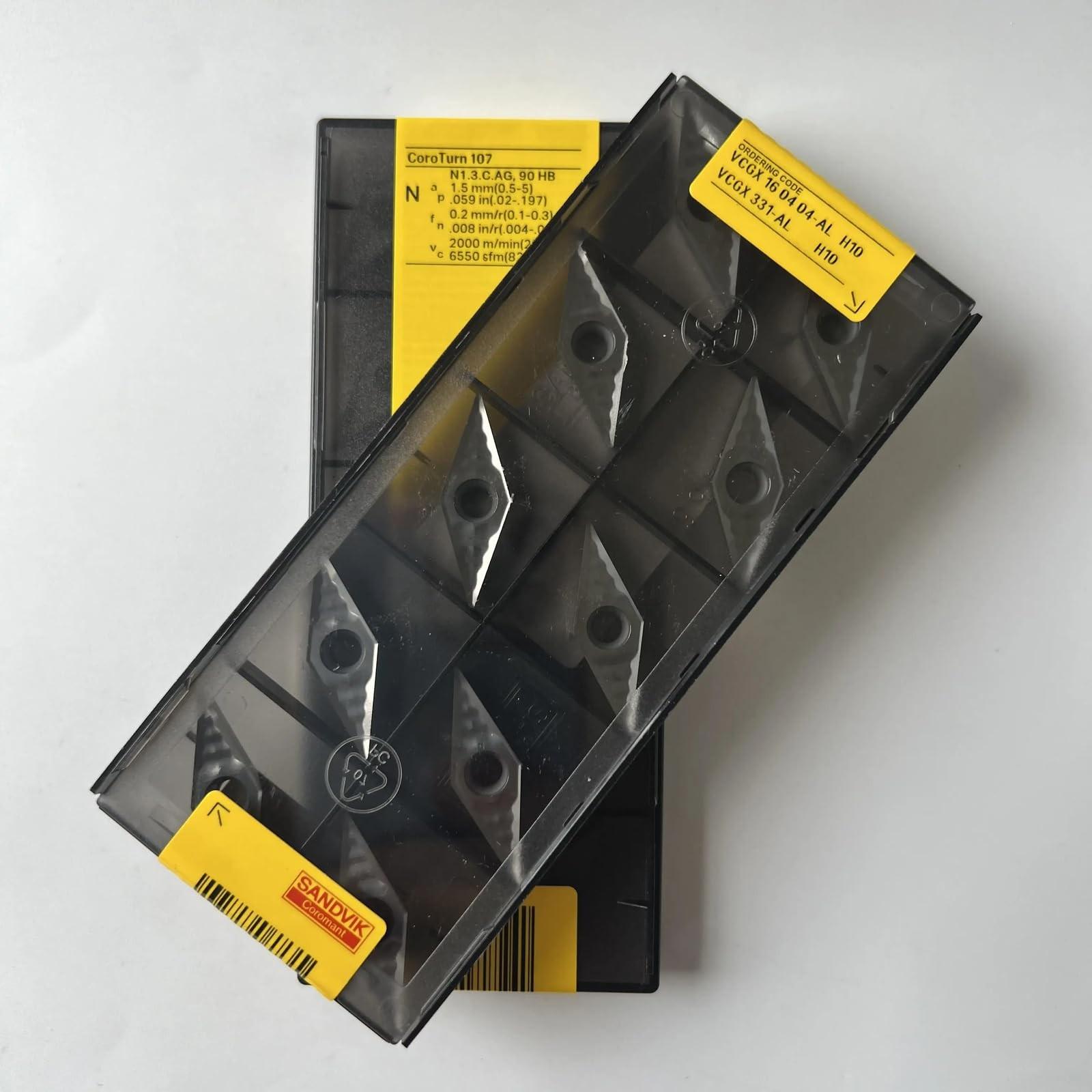 

Original Sandvik / VCGX160404-AL H10 /CNC CARBIDE tool blade 10 Pcs
