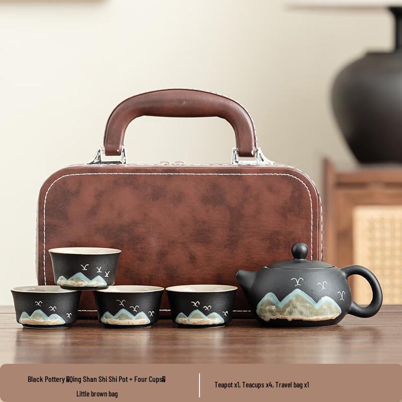 Yipan Chinese Style Green Mountain Teapot Set