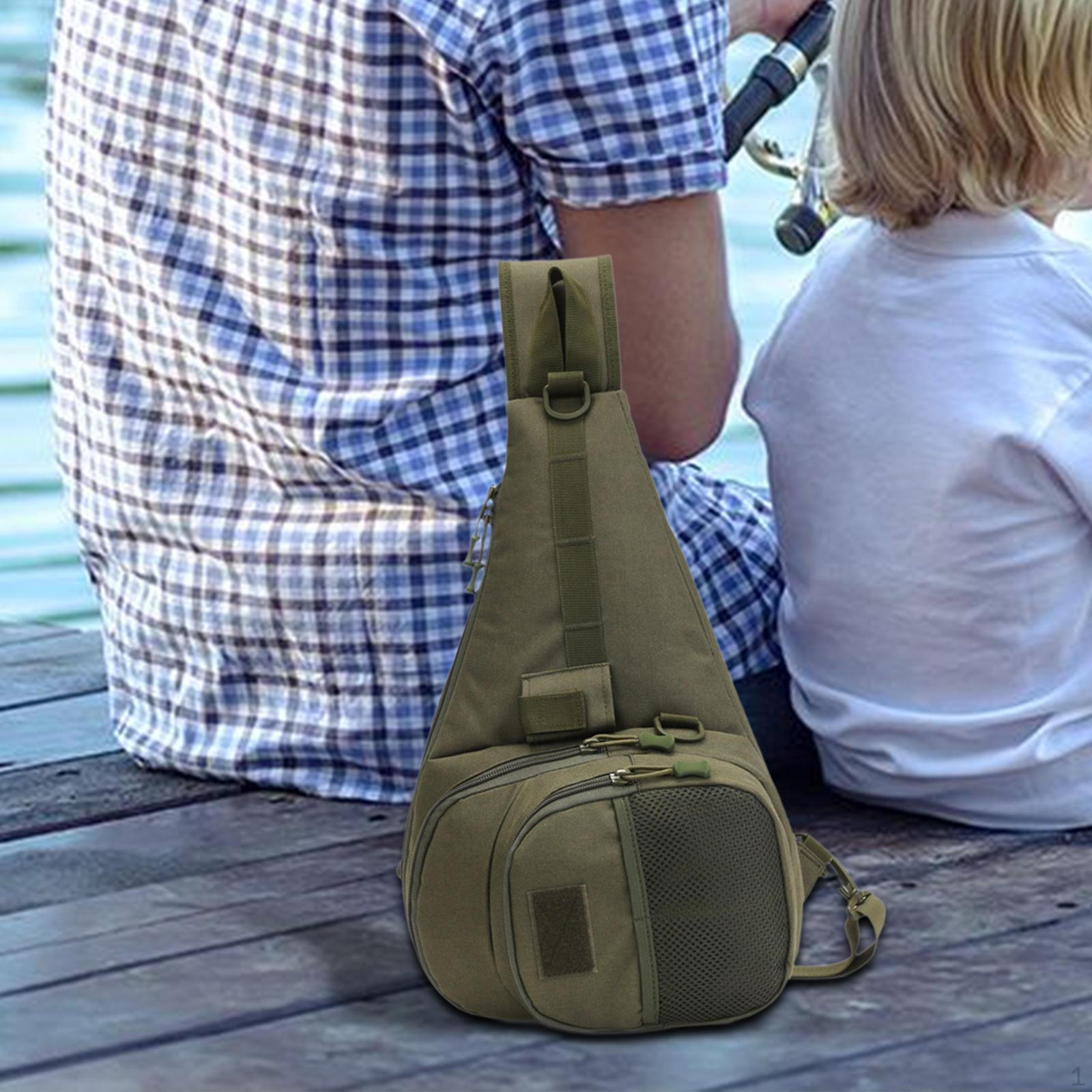 

Рыболовная поясная сумка для активного отдыха и кемпинга зелёный