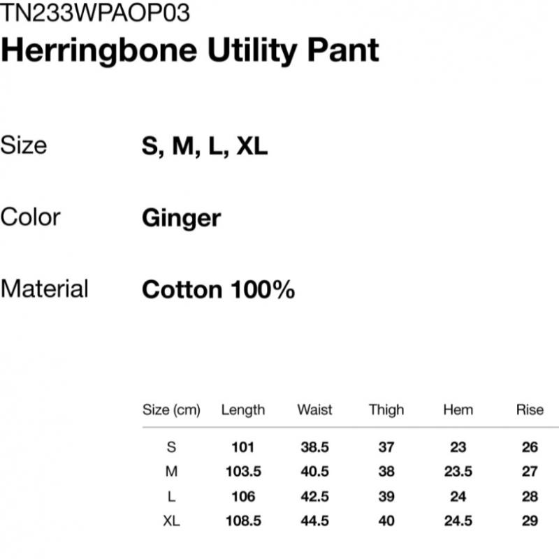 Thisisneverthat Herringbone Utility Pant Ginger