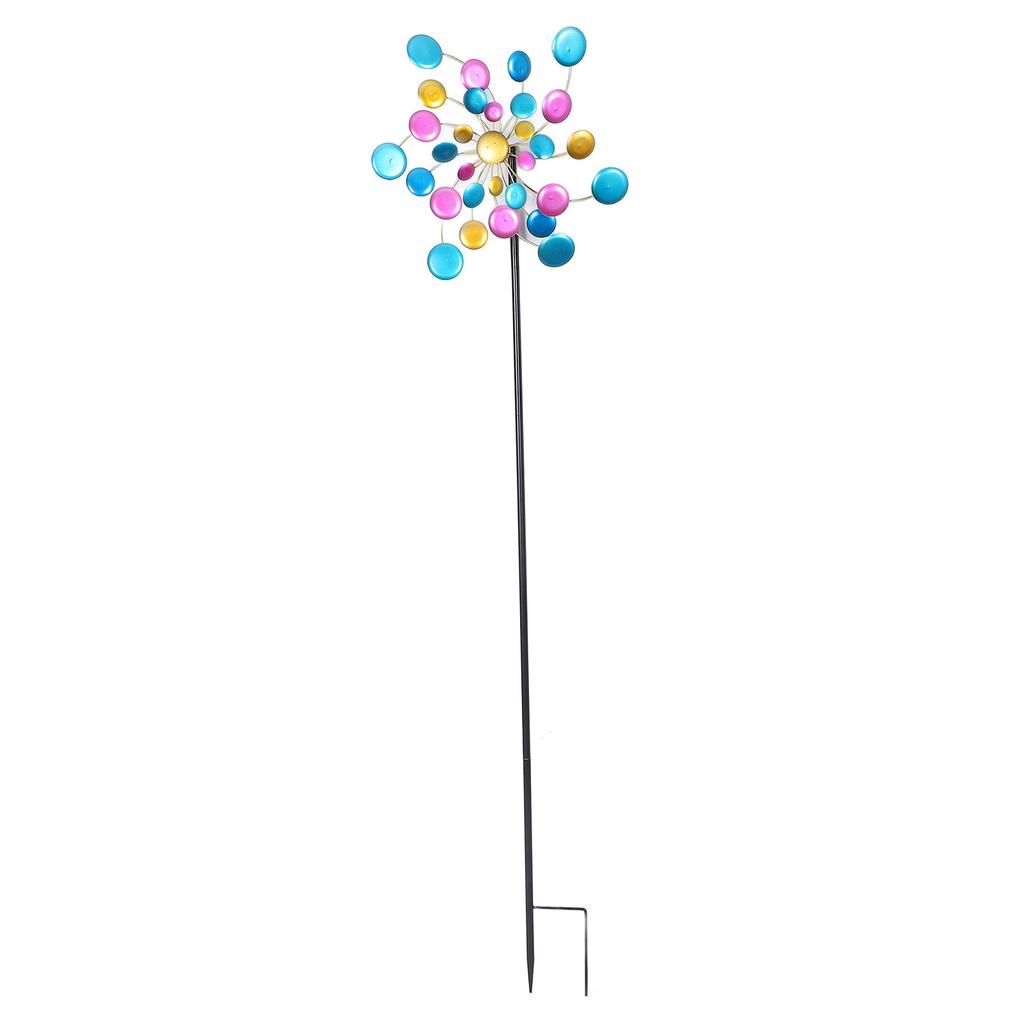 Garden Wind Spinner Colorful Metal Windmill Decoration for Outdoor Yard Lawn Patio