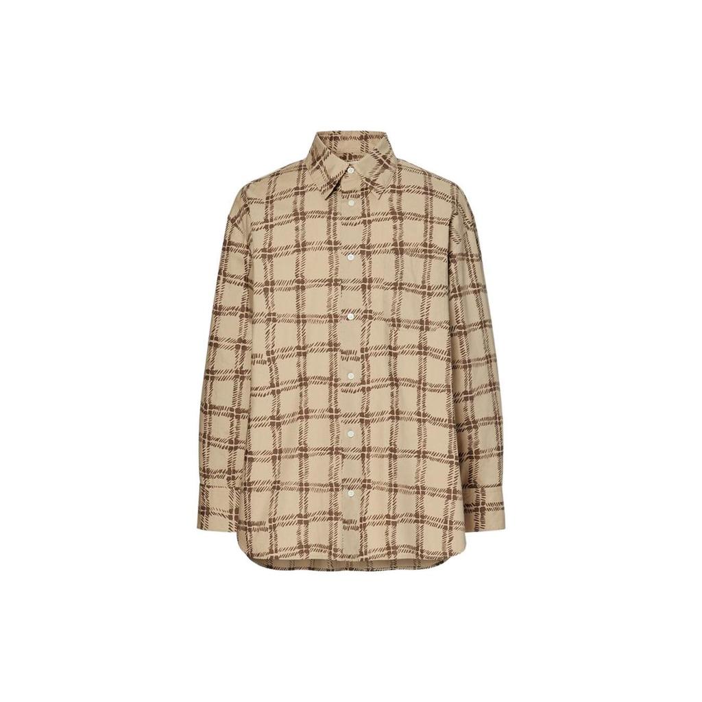 Uniqlo x MARNI Oversized Print L/S Shirt (Asia Sizing) Beige Men Streetwear 449537-32