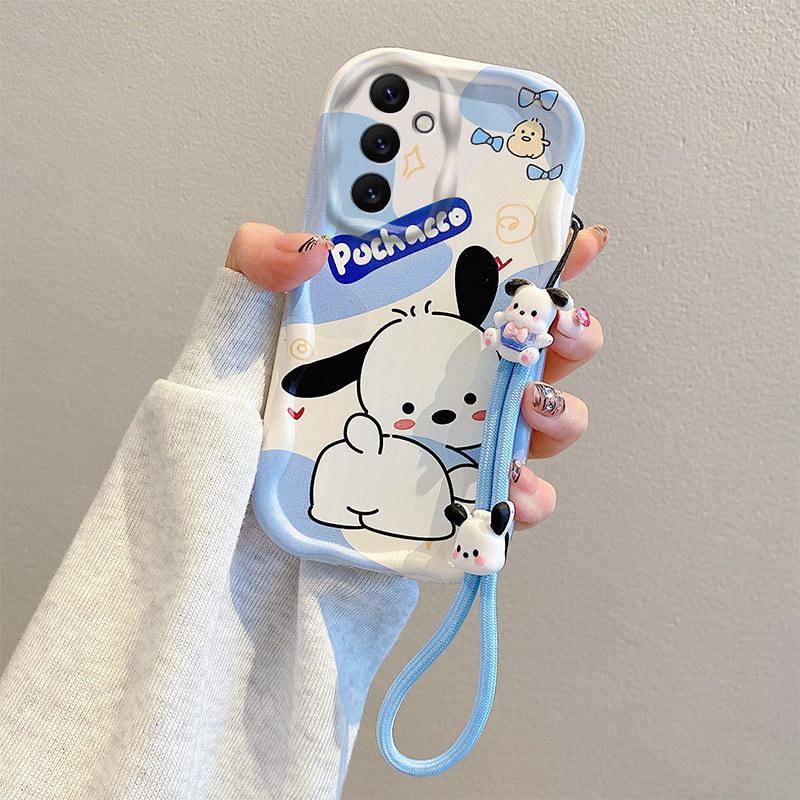 Japanese and Korean Cute Cartoon DIY Oppo A94 Mobile Phone Case: A8 Anti-Fall F17 Soft Shell with Printed Chain, Foreign All-Inclusive.