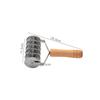 Stainless Steel Pastry Dough Lattice Roller Cutter with Wood Handle Noodle Cookie Dessert Pizza Bread Roller Cutter Knife Slicer