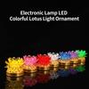 Colorful Lotus Lamp Vibrant Color Battery-Operated Creative Shape Flicker Free Realistic Looking Compact