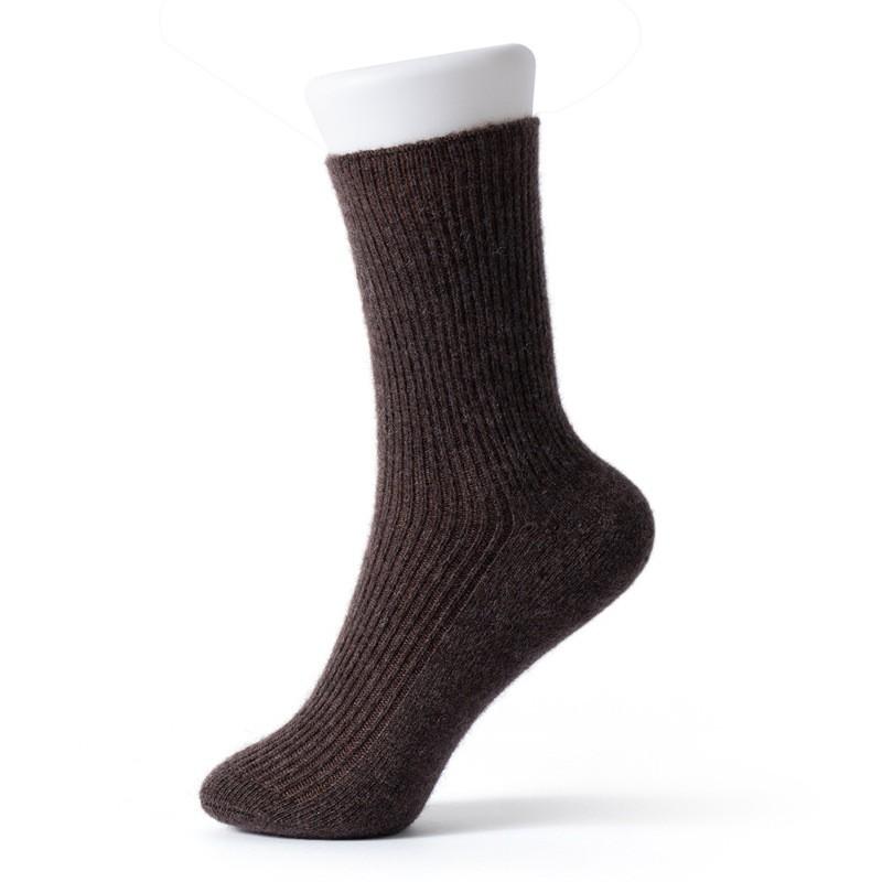 Womens Cashmere Blend Mid-Calf Socks Solid Color Soft Warm Casual Sports Soccer
