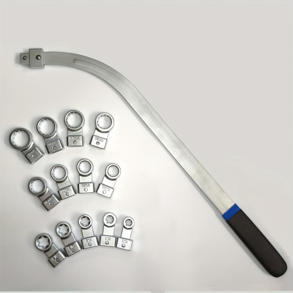 15Pcs Universal Auxiliary Idler Belt Tensioner Pulley Removal Tool Kit, Engine Timing Belt Tensioning Nut Bolt Screw Remover