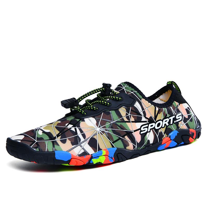 Herren Strandschuhe Schnelltrocknend Rutschfest Wasserschuhe Paar Outdoor Waten Atmen Strand Schwimmen Fünf-Zehen-Sneaker für Mann