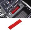 Red Soft Carbon Fiber Center Gear Storage Trim Sticker for Nissan Titan 2016-23