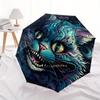 1pc Whimsical Feline Automatic Open/close Folding Compact Cute Umbrella, 8-Rib Sturdy Canopy, Lightweight Portable, Commuting Use,183