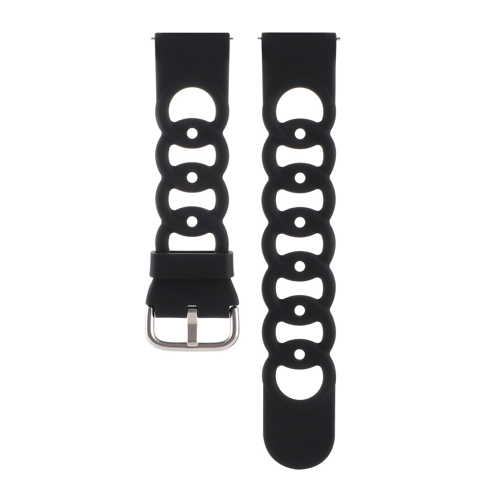 

For Huawei Watch Buds/GT 3 SE/GT 3 Pro 46mm Silicone Watch Band 22mm Donut Hollow Replacement Wrist Strap Wine Red