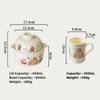 Cute Ceramic Little Bear Biscuits Mug Hand Drawn Cream Style Coffee Cup Instant Noodles Bowl Office