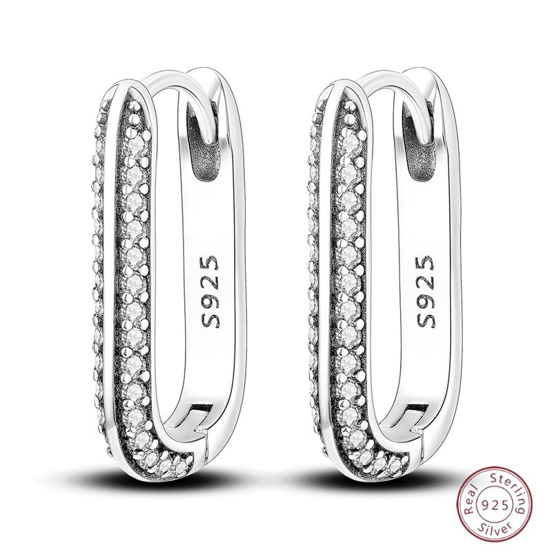 925 Ayar Burgu Halka Küpeler Minimalist Altın Yuvarlak Moda Zirkon Tokalı Düğün Takısı Kadınlar İçin Hediye